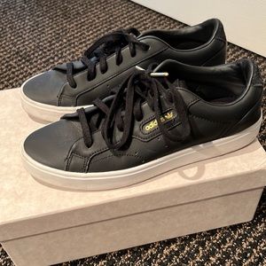 Adidas sleek leather sneaker